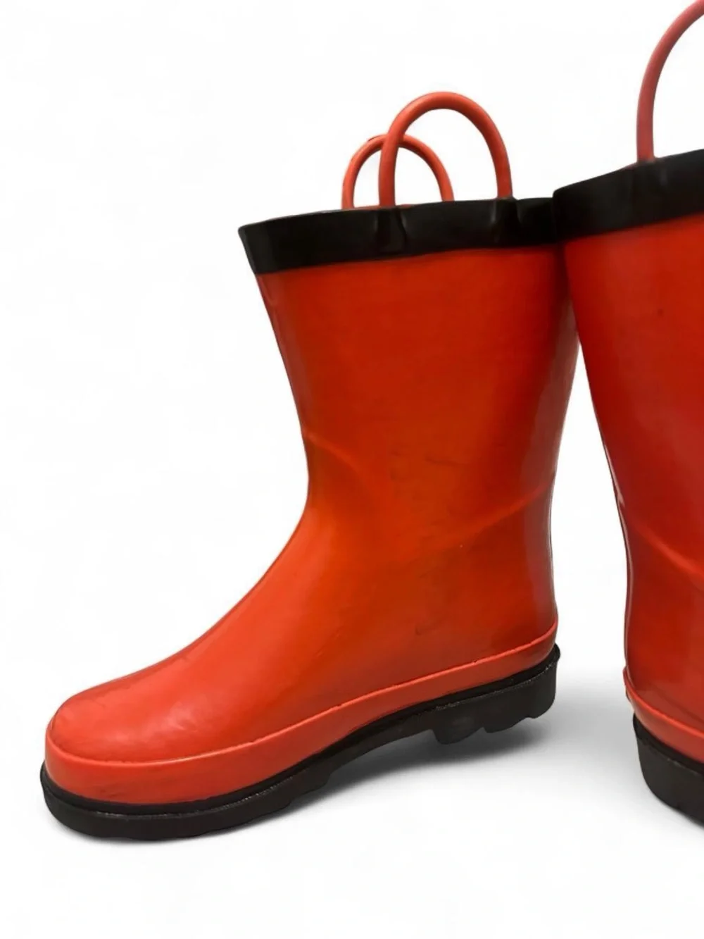 Nintendo Super Mario Kids Red Rain Boots With Black Trim Size 13